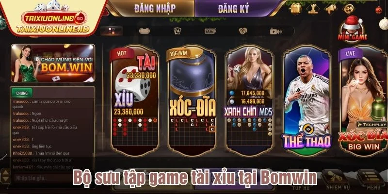 Bomwin tập trung vào những dạng tài xỉu quen thuộc, dễ chơi